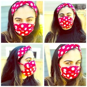 Set of handmade mask & headband